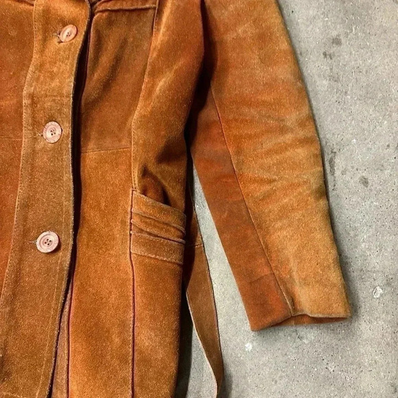 VINTAGE | Sears Suede Jacket With Belt  Small - Picture 6 of 9